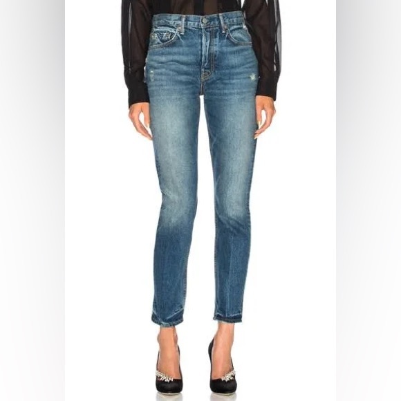 GRLFRND Classic Blue Straight Leg Jeans - Picture 4 of 9